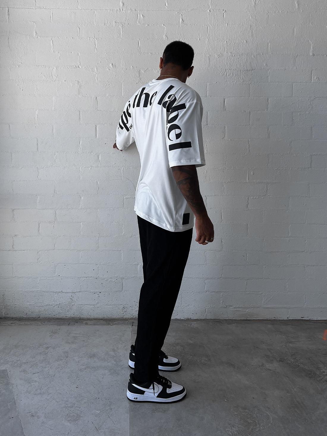 White Oversized Logo Tee