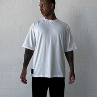 White Oversized Logo Tee