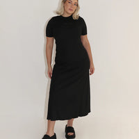 Knit Capped Sleeve Dress