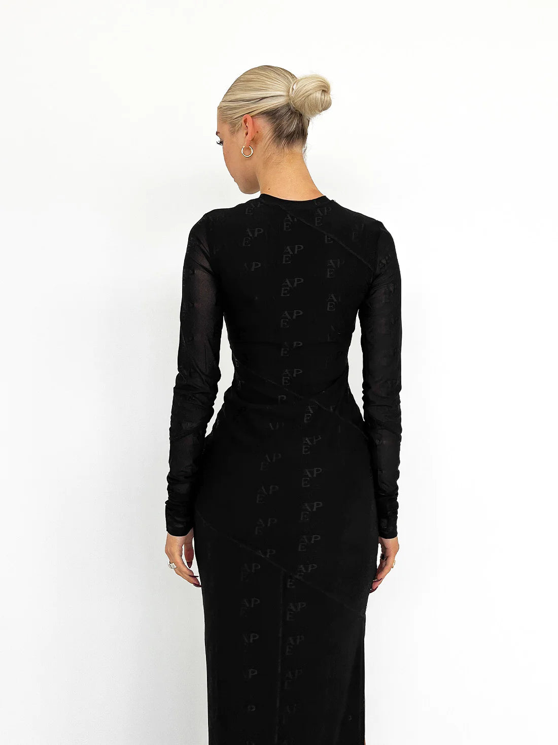 Mesh Long Sleeve Dress