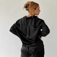 Long Sleeved Satin Shirt