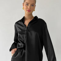 Long Sleeved Satin Shirt