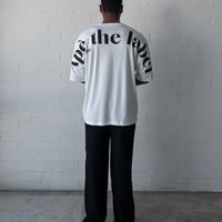 White Oversized Logo Tee