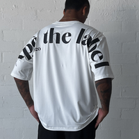 White Oversized Logo Tee